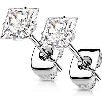 Steel Edge Titánové náušnice kôstky so zirkónmi SET23ER08