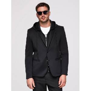 Ombre Clothing Мъжко яке с качулка и драконова аплика на гърба - черно V1 OM-BLZB-0165 Ombre Clothing Ombre Clothing | Cheren | МЪЖЕ | M