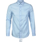 Neoblu 3182 BLAISE MEN / Мъжка риза с дълъг ръкав от микро твил - нежно синя XXL (243182l7105)