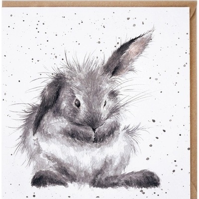 Přání Wrendale Designs "Bath Time", 15x15 cm - Králík