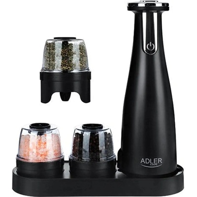 Adler Spice, Salt & Pepper Grinder - Set of 3 Grinders - USB Adler (AD 4449b)