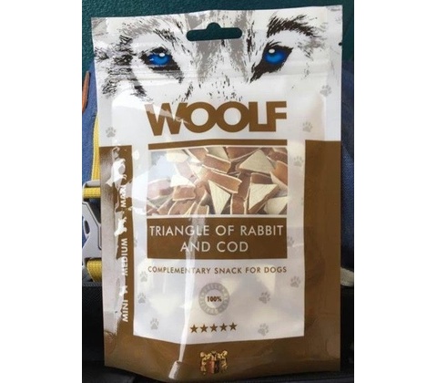 Woolf Dog Rabbit and Cod Triangle 100 g