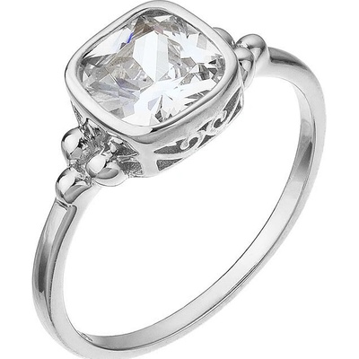 Evolution Group Stříbrný prsten se čtvercovým zirkonem 15037.1