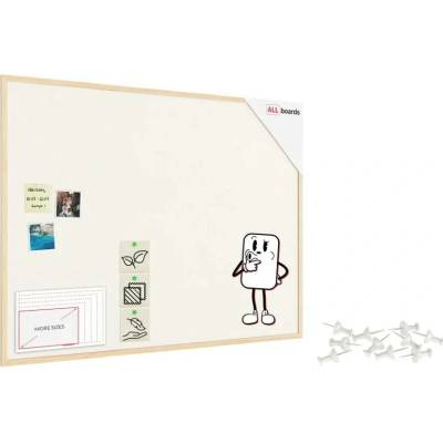 Allboards TFWHITE129W Textilní tabule 120 × 90 cm