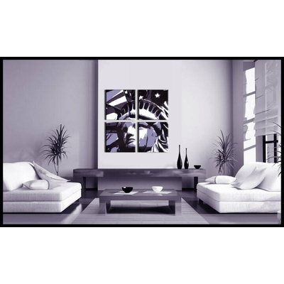 Ručne maľovaný POP Art obraz Socha Slobody - 100x100 cm