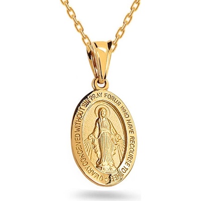 iZlato Forever Zlatý přívěsek medailon Panny Marie IZ27076