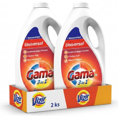 Vizir Gama Univerzální prací gel 2 x 4,5 l 100 PD