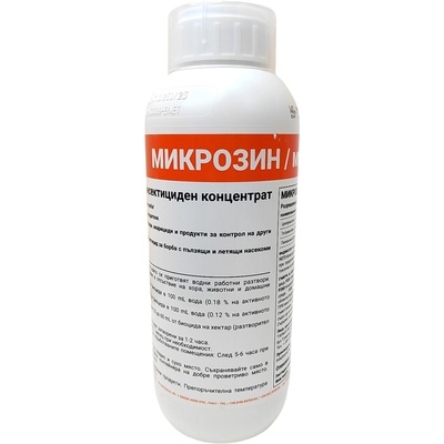 Италия МИКРОЗИН - 1 л. Препарат за хлебарки, мравки, бълхи, дървеници, кърлежи, комари, мухи, оси, молци, паяци (310-902)