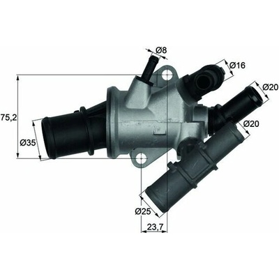 Termostat chladící kapaliny MAHLE ORIGINAL TI 165 88 (TI16588)