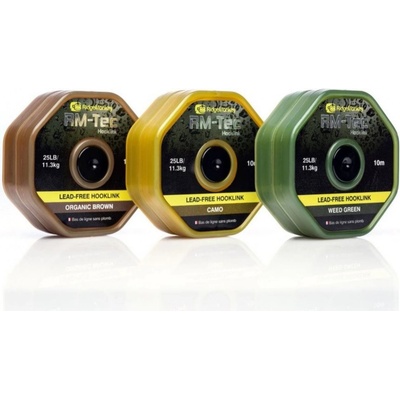 RidgeMonkey šnúra RM-Tec Lead Free Hooklink 10m 25lb Organic Brown