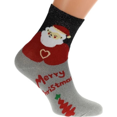 Trblietavé ponožky SANTA Sivé