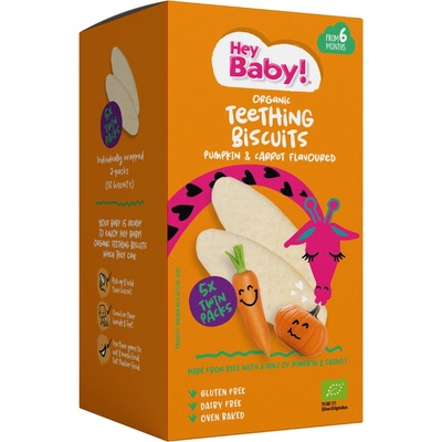 Hey Baby! Sušienky s príchuťou tekvice a mrkvy BIO 20g
