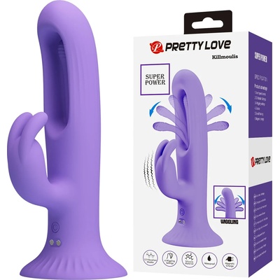 Вибратор с движещ се език и клитор стимулатор, 17, 5см. - Pretty Love Killmoulis (D-242906)