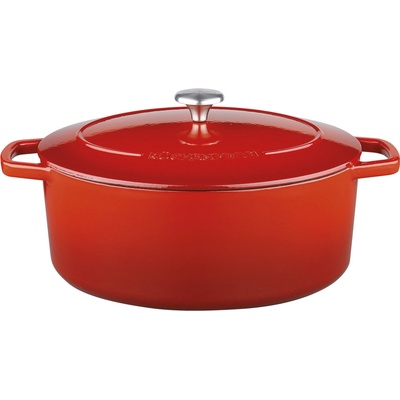 Küchenprofi BRETAGNE Oválný litinový hrnec 33 cm/7 l červený