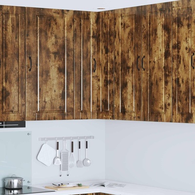 vidaXL Стенно ъглово шкафче PORTO Димян дъб 57 x 57 x 100 см (885520)