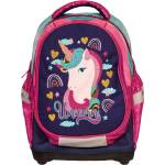 S-Cool Ученическа, анатомична раница S-COOL Unicorn Dark Blue, 21 л, с твърдо дъно
