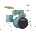Yamaha drums Rydeen RDP0F Turquise SET with Cymbals