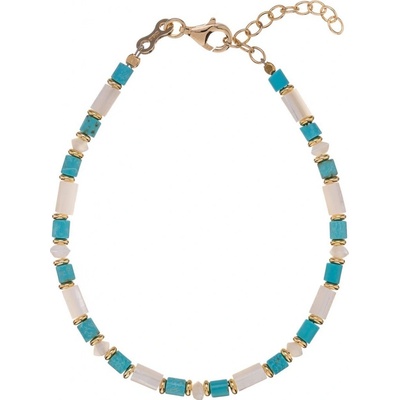 Alisia Elegantní pozlacený náramek s tyrkysem a perletí AL4996.01.000