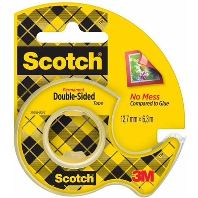 3M Lepiaca páska obojstranná s odvíjačom, 12 mm x 6,3 m