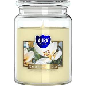 BISPOL Ароматна свещ Bispol Aura - Green Leavves Lily, 500 g (snd99-354)