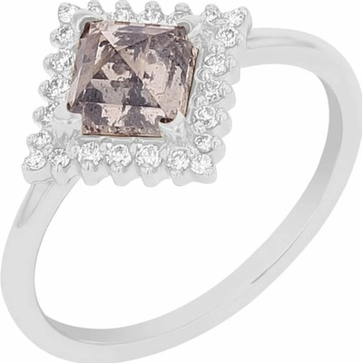 Eppi Prsteň so salt and pepper diamantom a lab grown diamantmi Kamal R44769