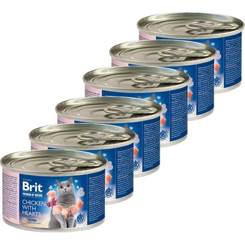 Brit Premium Котка Пиле с Сърца 6 x 200 г