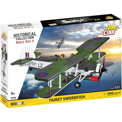 COBI 5770 World War II Britské torpédové palubné lietadlo Fairey Swordfish 1:32