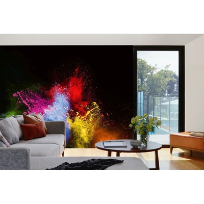 DIMEX ART Самозалепваща се флизелинова фототапета абстрактен цветен прах 375 x 250 см