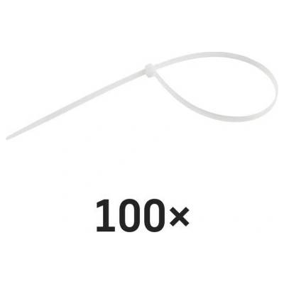 Emos A2856 Sťahovacie pásky biele 350×4.8mm 100ks A2856 - Pásky sťahovacie - O90mm, 22kg, nylon PA66