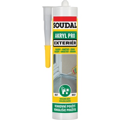 Soudal Akryl Pre Exteriér tmel na špárovanie a tesnenie biely 300ml