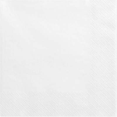 PartyDeco Бели Салфетки (1 Пакет / 20 Бр. )