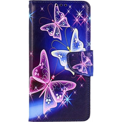TopQ Xiaomi Redmi 9C knížkový Modré s motýlky 52447