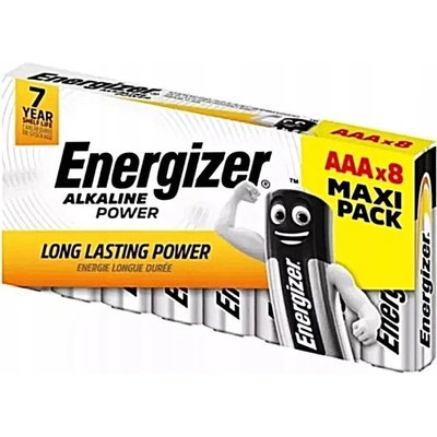 Energizer Батерии алкални Energizer Alkaline Power, AAA, LR03, 1.5V, 8бр. в опаковка (E300126306)