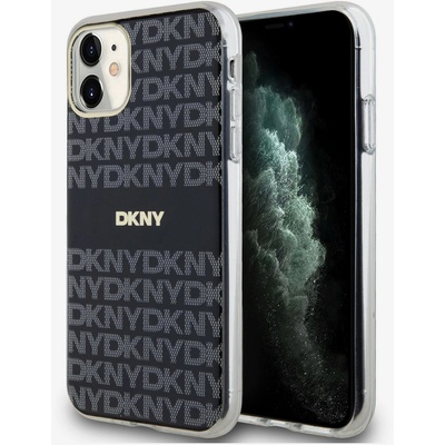 DKNY PC/TPU Repeat Pattern Tonal Stripe Magsafe заден капак за iPhone 11 Black DKNY DKNY | Cheren | МЪЖЕ | UNI