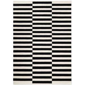 Hanse Home Черно-бял двустранен ръчно изработен вълнен килим 120x180 cm Donna - Hanse Home (106207-120x180)