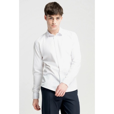 Reporter Young chlapecká bílá elegantní košile s dlouhým rukávem bílá – Zboží Mobilmania