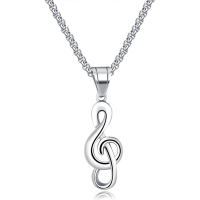 Linda's Jewelry Náhrdelník husľový kľúč INH226