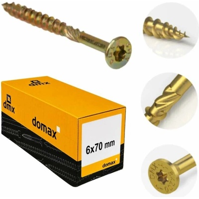 6x70mm 200ks Skrutky do dreva CS - zápustná hlava TORX Domax