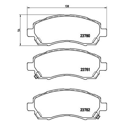 BREMBO Sada brzdových platničiek kotúčovej brzdy P78009