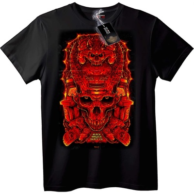 NOONEBRAND Тениска Череп с Пламъци - 2XL, White
