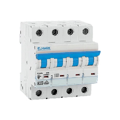 ELMARK NEW АBТОМАТИЧЕН ПРЕКЪCBАЧ MCB C104L 63A 4P 10kA КРИBА C (41413C)
