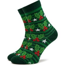 Rainbow Socks Súprava 2 párov vysokých pánskych ponožiek Xmas Socks Balls Adults Gifts Pak 2 Zelená