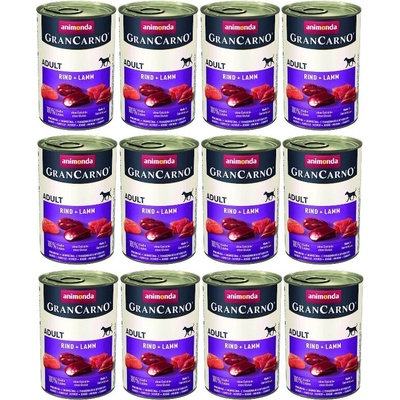 Animonda Gran Carno Adult hovädzie & jahňacie 12 x 400 g