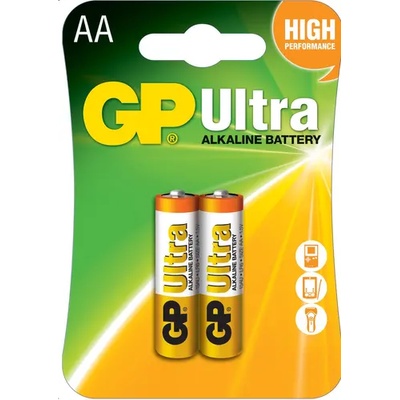 GP Batteries Алкална батерия gp ultra lr6 aa /2 бр. в опаковка/ 1.5v gp, gp15au (gp-ba-15au-u2)