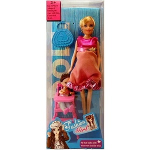 RAYA TOYS Кукла, Raya Toys, Бременна, Розов (60632WP)