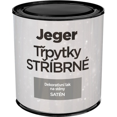 Jeger Brokať s trblietkami 0,5 l strieborný