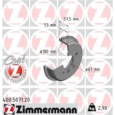 Brzdový buben ZIMMERMANN 400.5071.20