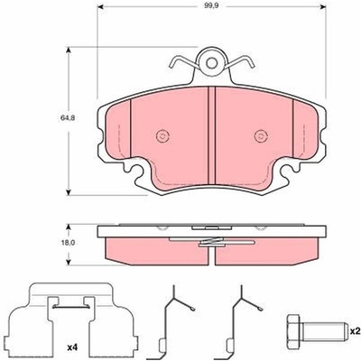 Sada brzdových platničiek kotúčovej brzdy TRW GDB1635