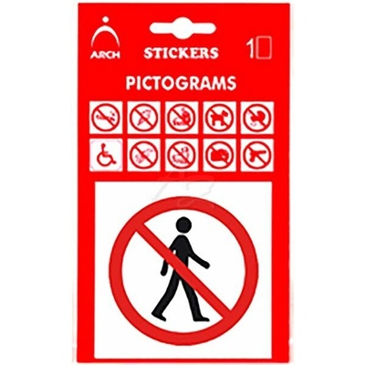 informační piktogram, samolepka, "Zákaz vstupu", 100x170mm
