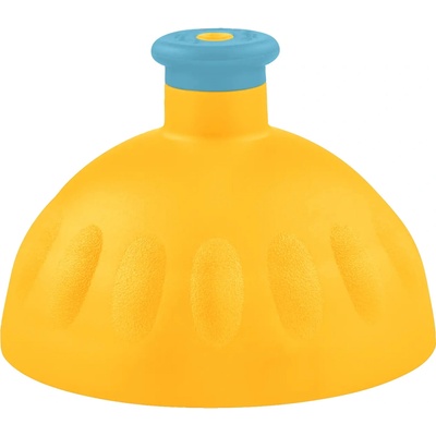 Víčko tmavě žluté/zátka modrá fluo